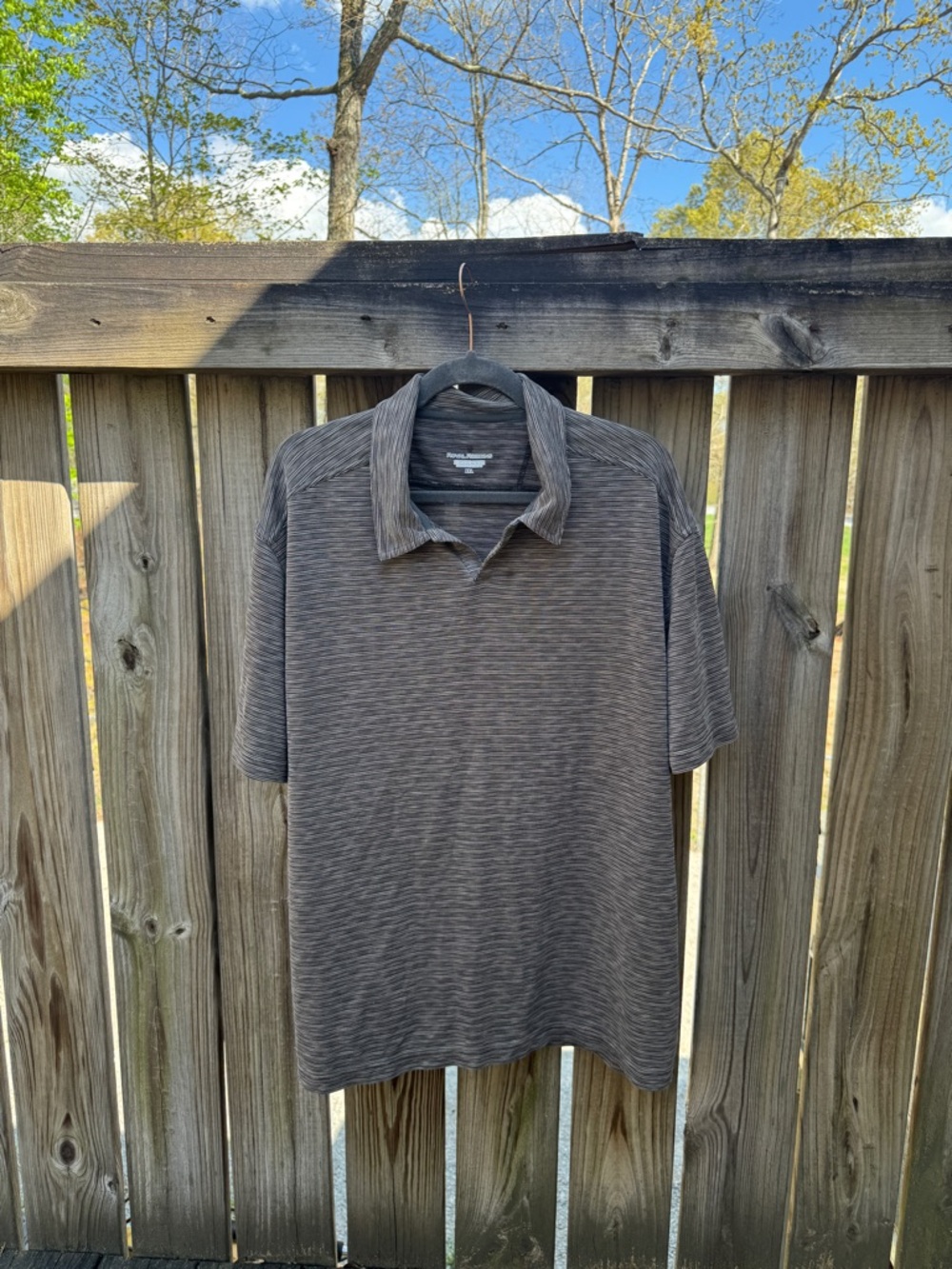 Royal Robbins Men's Brown Heathered Short-Sleeve Polo